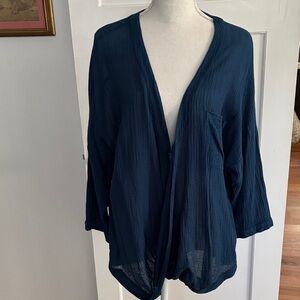 bobi Navy Blue Blouse
